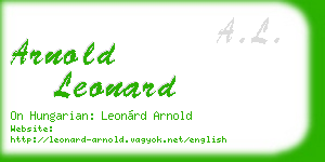 arnold leonard business card
